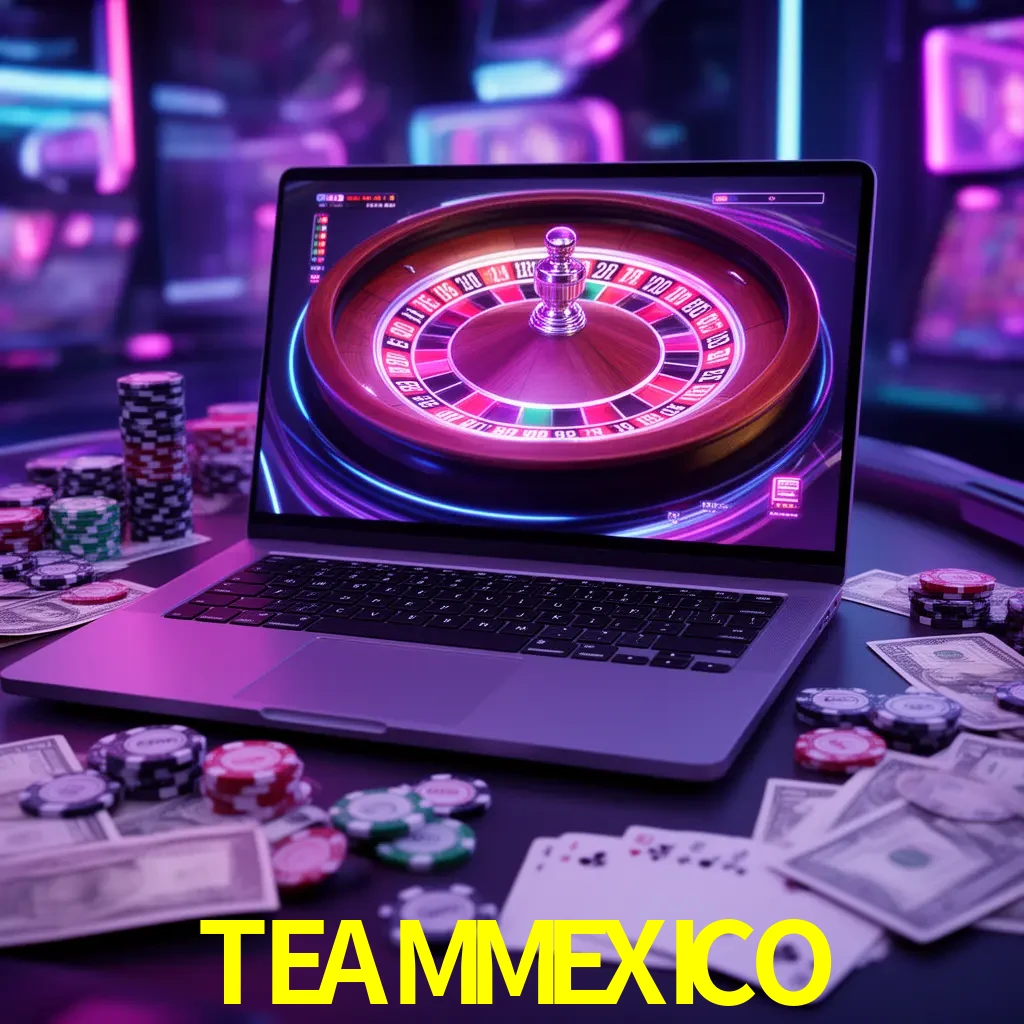 Centro móvil TEAMMEXICO con casino, cajero, bonos, app y acceso de cuenta para México